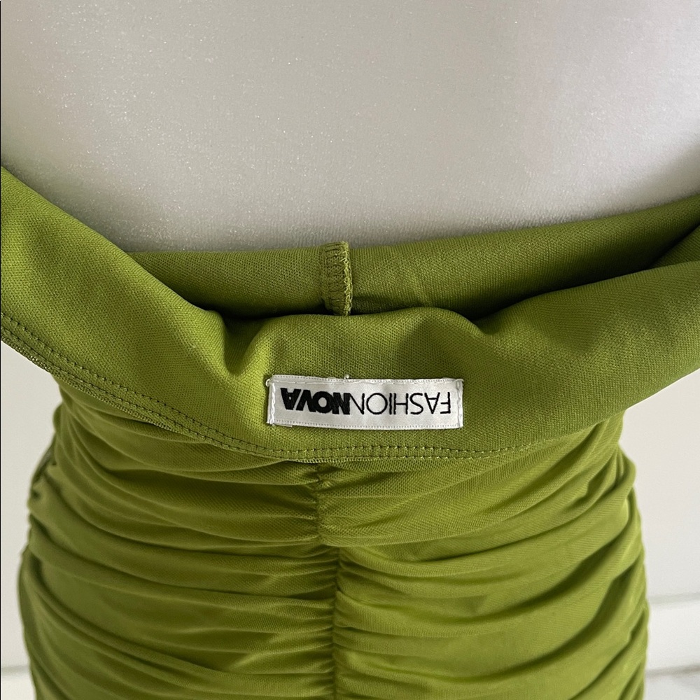 Fashion Nova Strapless Olive Dress - Picture 6 of 6